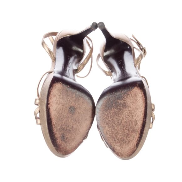 Ralph Lauren Purple Label Gold heels - Picture 5 of 5